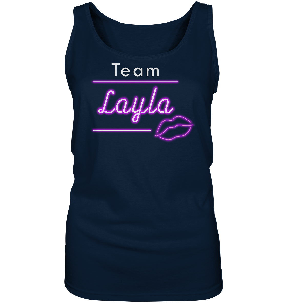 Willkommen im Team “Layla” das ultimative Partyshirt für Mallorca oder Volksfest – Ladies Tank-Top